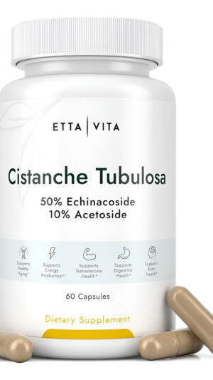 Cápsulas Potentes De Cistanche Tubulosa (500 Mg) Respuesta Al Estrés, Estado De Ánimo Y Apoyo Al Cortisol (2 Veces Pote