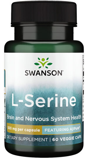 Swanson Ajipure L-serine Pharmaceutical Usp Grado De Alta Pureza Suplemento De Aminoácidos Función Cognitiva Salud Cere