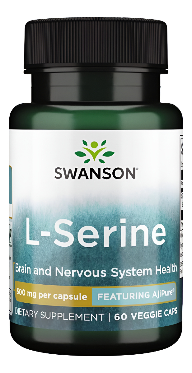 Swanson Ajipure L-serine Pharmaceutical Usp Grado De Alta Pureza Suplemento De Aminoácidos Función Cognitiva Salud Cere