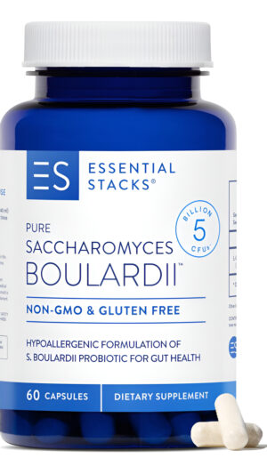 Essential Stacks Probióticos Saccharomyces Boulardii (sin Omg Y Sin Gluten) - 5 Mil Millones De Ufc Para La Salud Intes