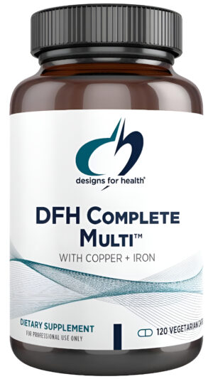 Designs For Health Dfh Complete Multi Con Cobre + Hierro, Suplemento Integral De Vitaminas Múltiples + Mineral Con Fola