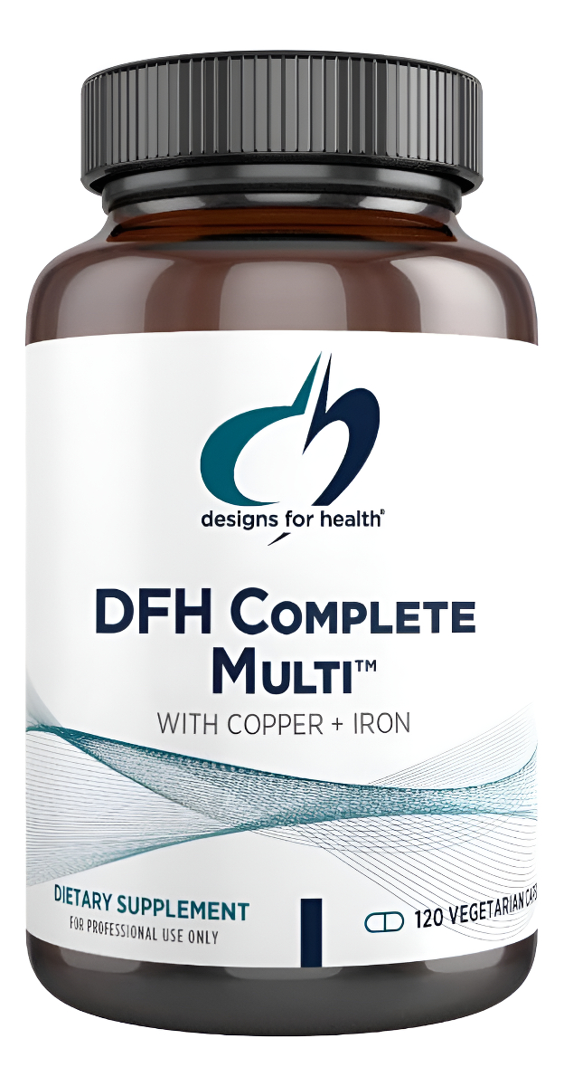 Designs For Health Dfh Complete Multi Con Cobre + Hierro, Suplemento Integral De Vitaminas Múltiples + Mineral Con Fola