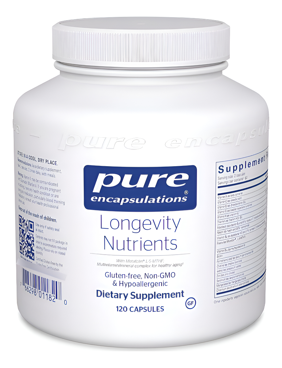 Pure Encapsulations - Longevity Nutrients - Complejo Multivitamínico/mineral Para Un Envejecimiento Saludable* - 120 Cá