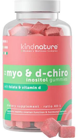 Kind Nature - Gomitas De Mio-inositol Y D-chiro Inositol Con Vitamina D Y Folato, Proporción Ideal De 40:1