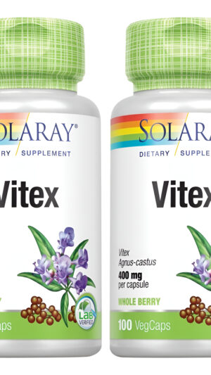 Vitex Agnus Castus 400mg 2x 100 Veggie Caps Salud Femenina