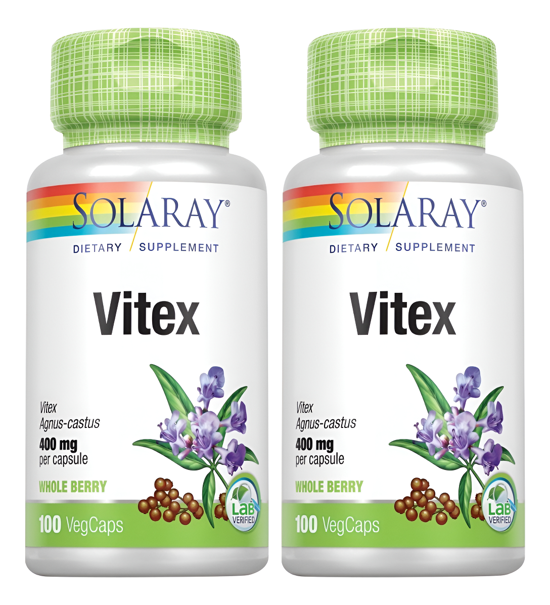 Vitex Agnus Castus 400mg 2x 100 Veggie Caps Salud Femenina