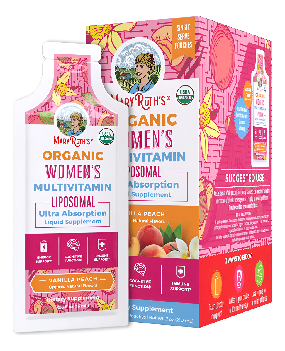 Maryruth Organics Usda Multivitamínico Orgánico Líquido Para Mujeres 14 Paquetes