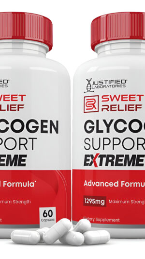 (2 Pack) Sweet Relief Glycogen Support Extreme Pills Advacned Formula 1295mg Zero Artificial Colors Flavoring Preservat