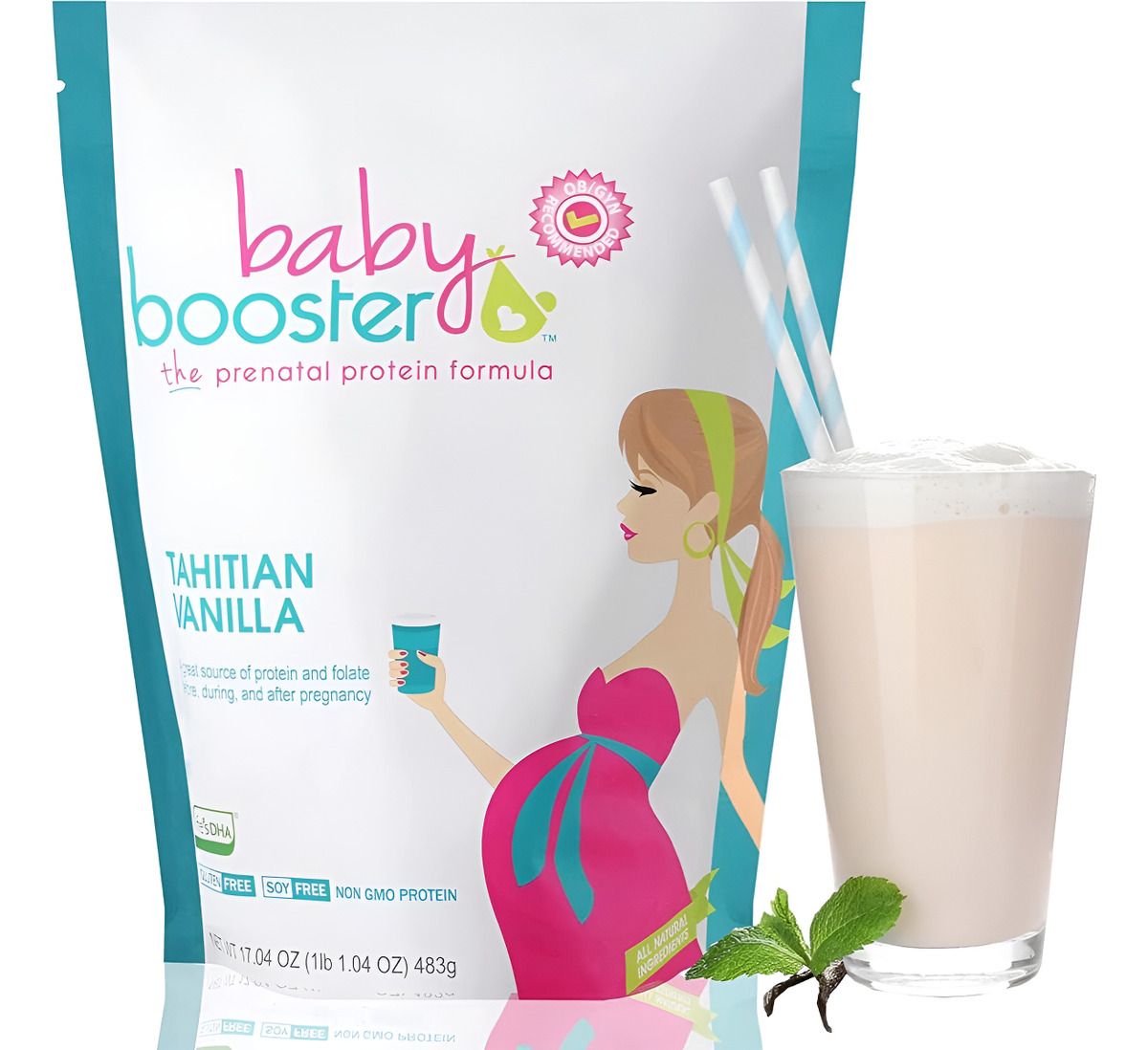 Malteada De Suplemento Prenatal De Vitaminas Vainilla Tahitiana Bebé Booster Bolsa De 453.5 G / 1 Lb