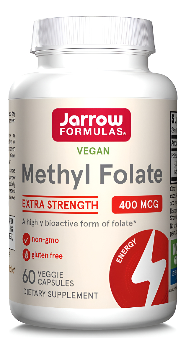 Jarrow Fórmulas Metil Folato Vegano 400 Mcg, 60 Cápsulas Vegetarianas