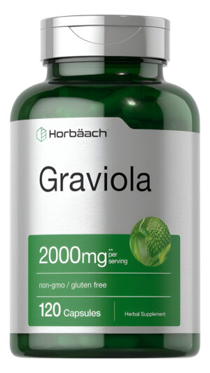 Horbäach Extracto De Graviola 2000 Mg 120 Cápsulas | Sin Ogm, Sin Gluten | Guanábana (annona Muricata)