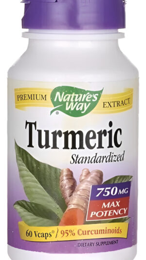 Cúrcuma Potencia Máxima 60 Caps Vegetales 750 Mg Natures Way