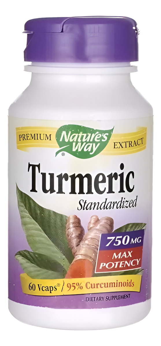 Cúrcuma Potencia Máxima 60 Caps Vegetales 750 Mg Natures Way
