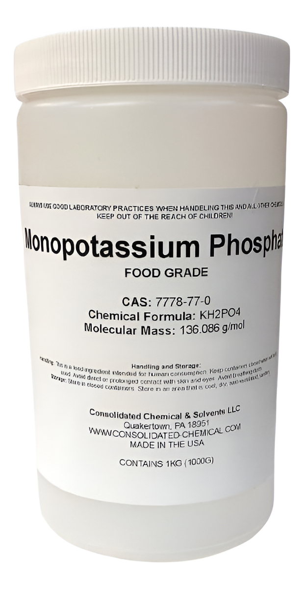 Fosfato Monopotásico 1kg (2.2lb) Grado Alimenticio
