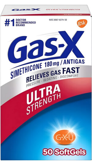 Gas-x Ultra Strength 50 Cápsulas Blandas Para Aliviar Los Gases Con Simeticona De 180 Mg
