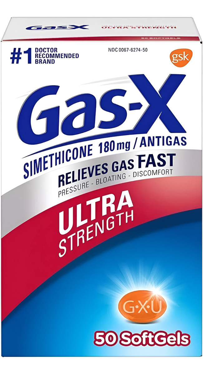 Gas-x Ultra Strength 50 Cápsulas Blandas Para Aliviar Los Gases Con Simeticona De 180 Mg