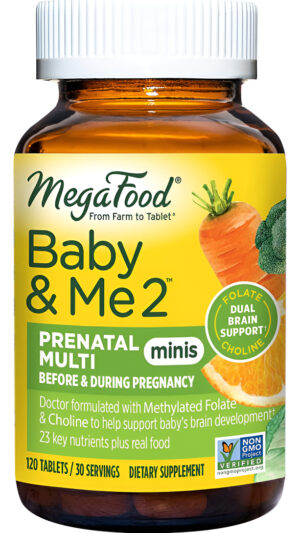 Megafood Baby & Me 2 Vitaminas Y Minerales Prenatales Vitaminas Para Mujeres 120 Mini Tabletas