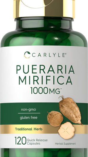 Carlyle Pueraria Mirifica Cápsulas | 1000mg | 120 Cápsulas | Sin Omg Y Sin Gluten