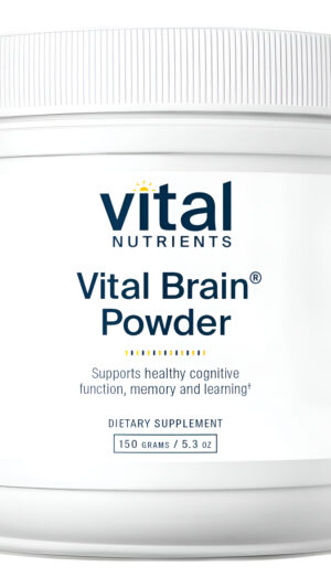 Vital Nutrients - Vital Brain Powder - Apoyo Para La Salud Cerebral Y La Función Cognitiva - Vegetariano - Sin Sabor