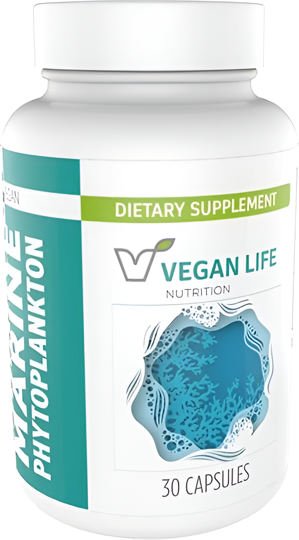 Cápsulas De Fitoplancton Marino - Suplemento Dietético Sin Gluten, Vegano Y Sin Omg Con Alfa 3 Cmp Para Apoyar La Salud