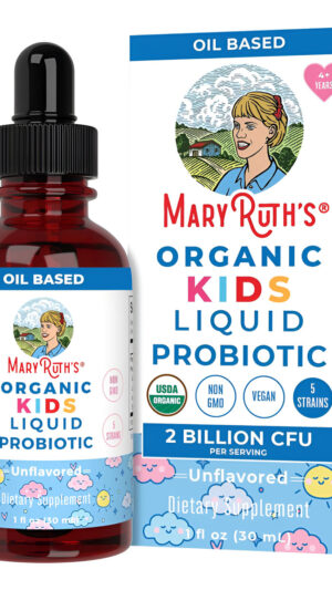 Maryruth's Kids Probiotic | Probióticos Líquidos Orgánicos Sin Azúcar Usda Para La Salud Digestiva Oral A Partir De 4 A