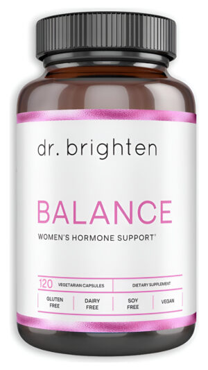 Dr. Brighten Balance - Equilibrio Hormonal Para Mujeres Con Casteberry Y Dim - Se Dirige Al Acné Hormonal, Problemas De