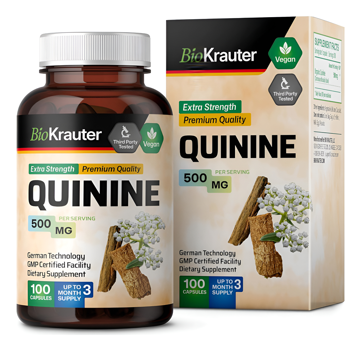 Mauwe Herbs Pastillas De Quinina Para Calambres En Las Piernas, Tabletas Orgánicas De Polvo De Corteza De Cinchona Para