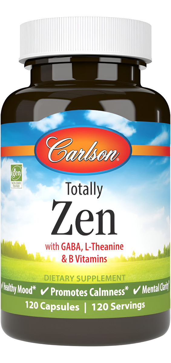 Carlson - Totally Zen, Gaba, L-teanina Y Vitaminas B, Estado De Ánimo Saludable, Promueve La Calma Y La Claridad Mental