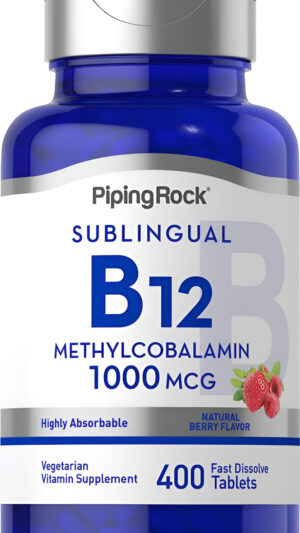 Piping Rock Vitamina B12 Sublingual 1000 Mcg 400 Tabletas De
