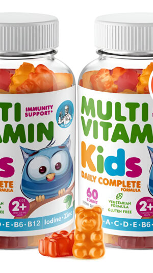 Dr. Moritz Gomitas Multivitamínicas Para Niños, 14 Vitaminas Esenciales Pack De 2 Frascos