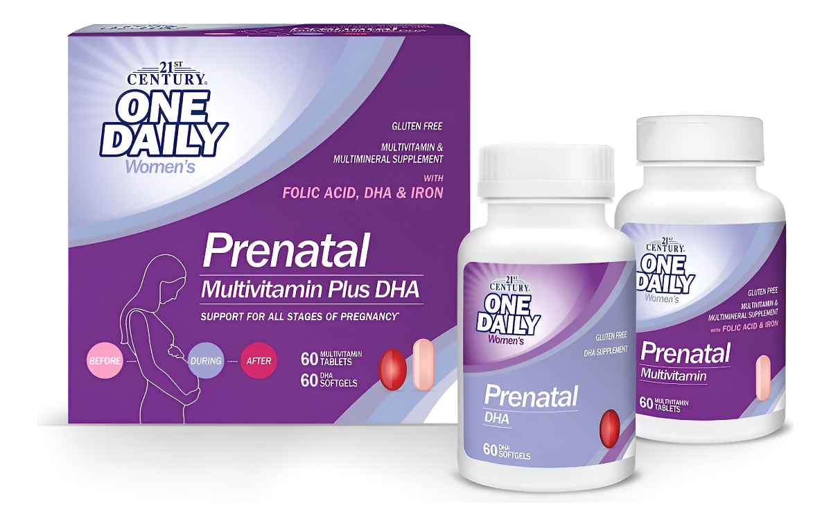 Dha Multivitamínico / Mineral Prenatal Del Siglo Xxi, 2 Bote