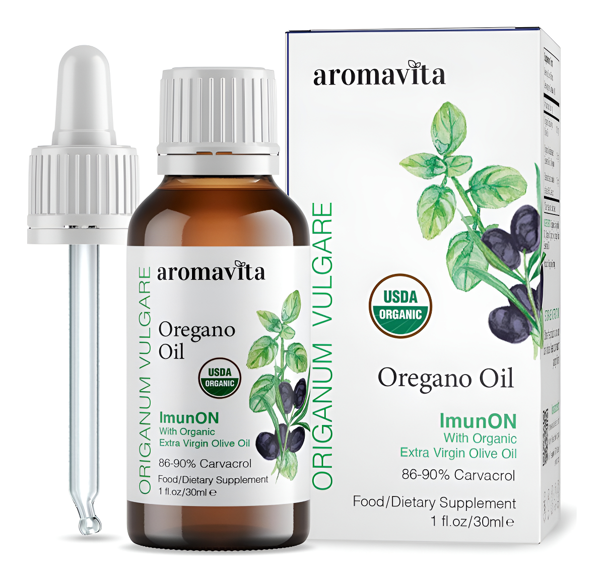 Aromavita Inmuon Suplemento De Aceite De Orégano Orgánico Griego