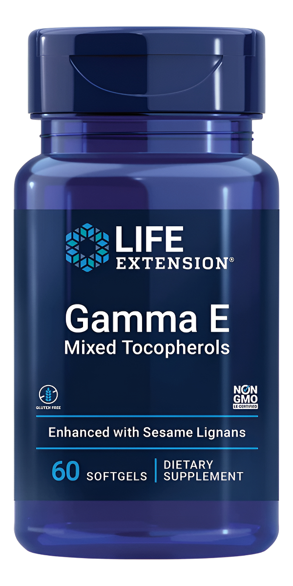 Life Extension Gamma E Mixtos Tocoferoles Y Tocotrienoles, Sin Omg, Sin Gluten, 60 Cápsulas Blandas