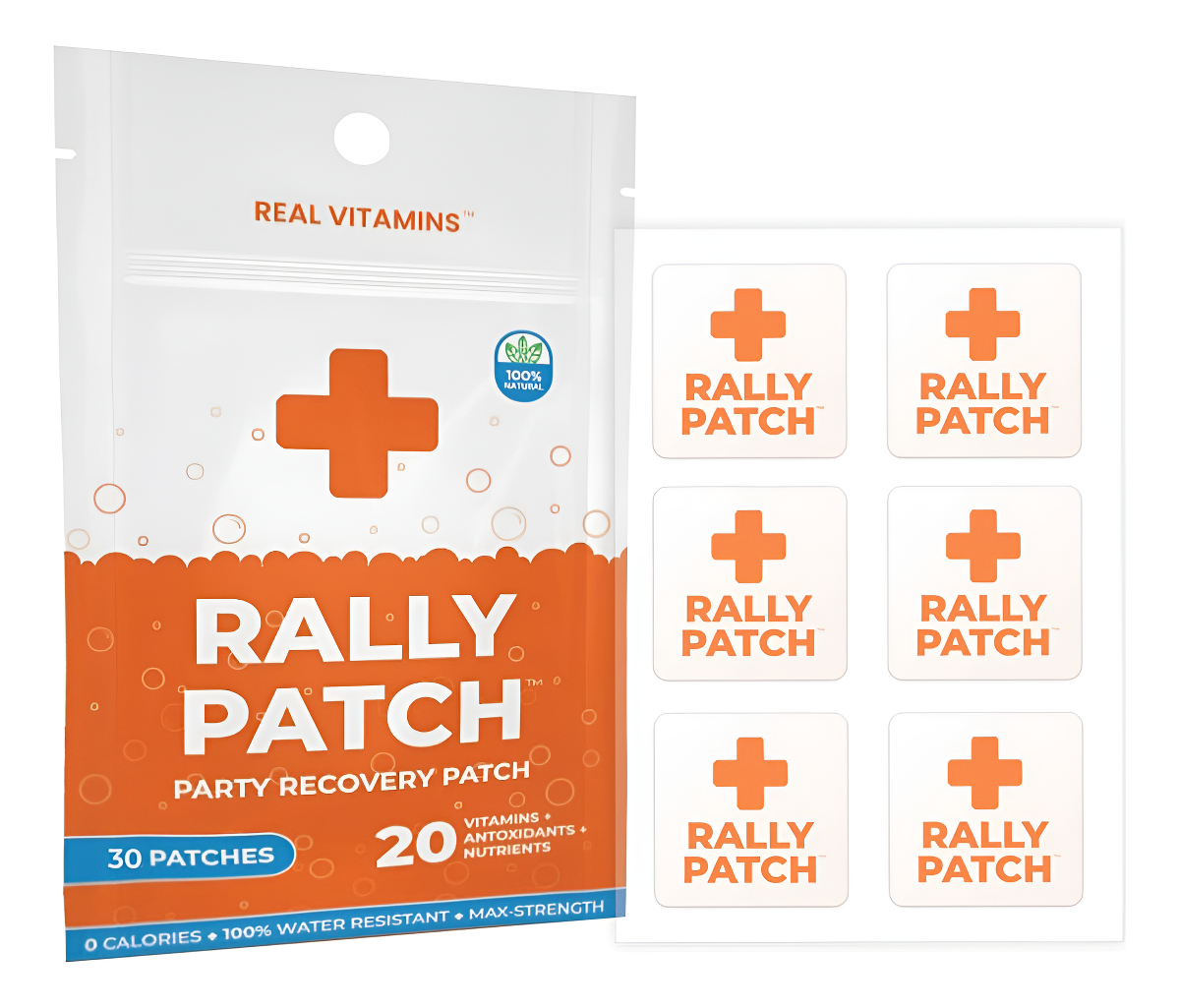 Rally Patch, 30 Parches Para Beber Para Mejores Mañanas, Despierta Renovado Con Electrolitos, Magnesio