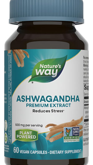 Nature's Way Ashwagandha, 500 Mg Por Porción, 60 Vcaps (el Embalaje Puede Variar) (El Embalaje Puede Variar)