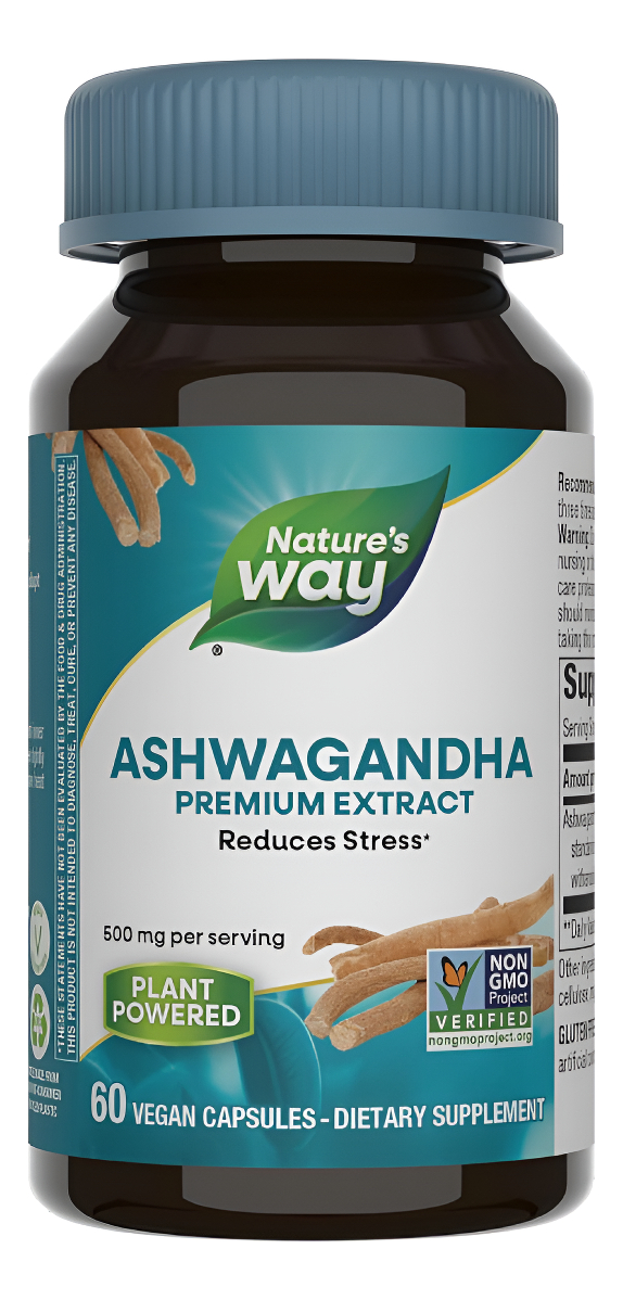 Nature's Way Ashwagandha, 500 Mg Por Porción, 60 Vcaps (el Embalaje Puede Variar) (El Embalaje Puede Variar)