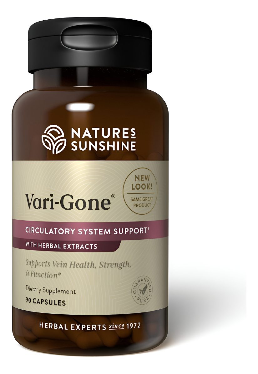 Nature's Sunshine Vari-gone, 90 Cápsulas, Suplementos De Vena Varicosa Con 7 Potentes Hierbas Y Nutrientes Que Apoyan L