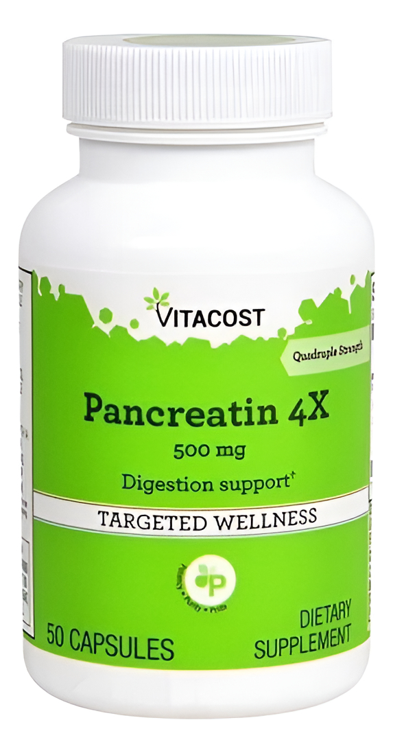 Pancreatin 4x 500 Mg 50 Caps De Vitacost