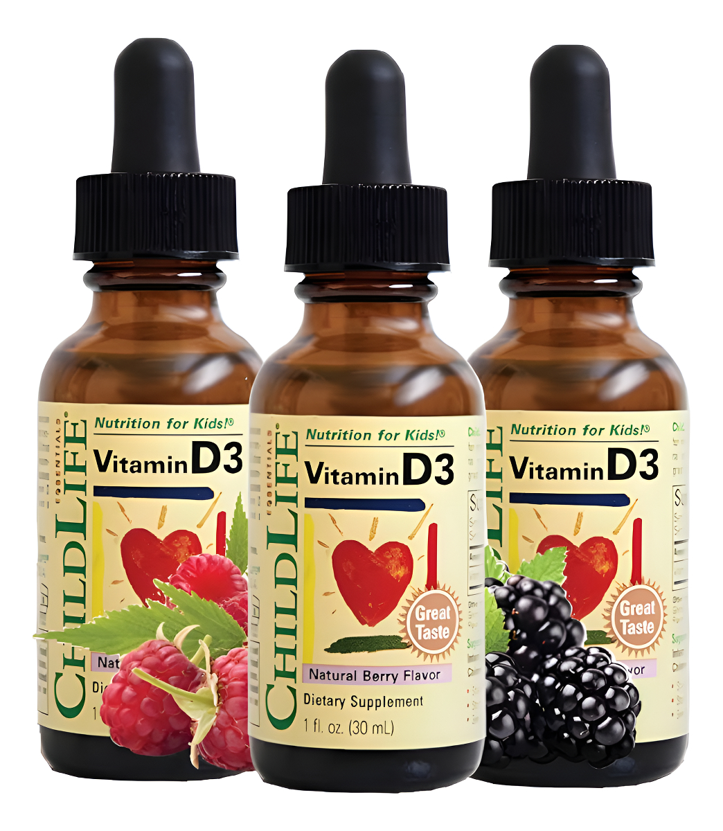 Childlife Essentials Gotas De Vitamina D3 Para Niños De 1 A 3 Años 500 Ui Por Porción Pack De 3