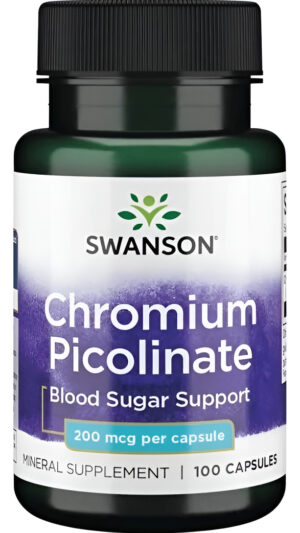 Picolinato De Cromo 200 Mcg 100 Capsulas De Swanson
