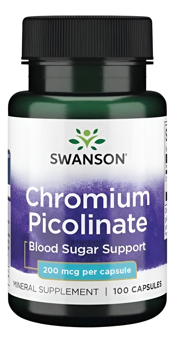 Picolinato De Cromo 200 Mcg 100 Capsulas De Swanson