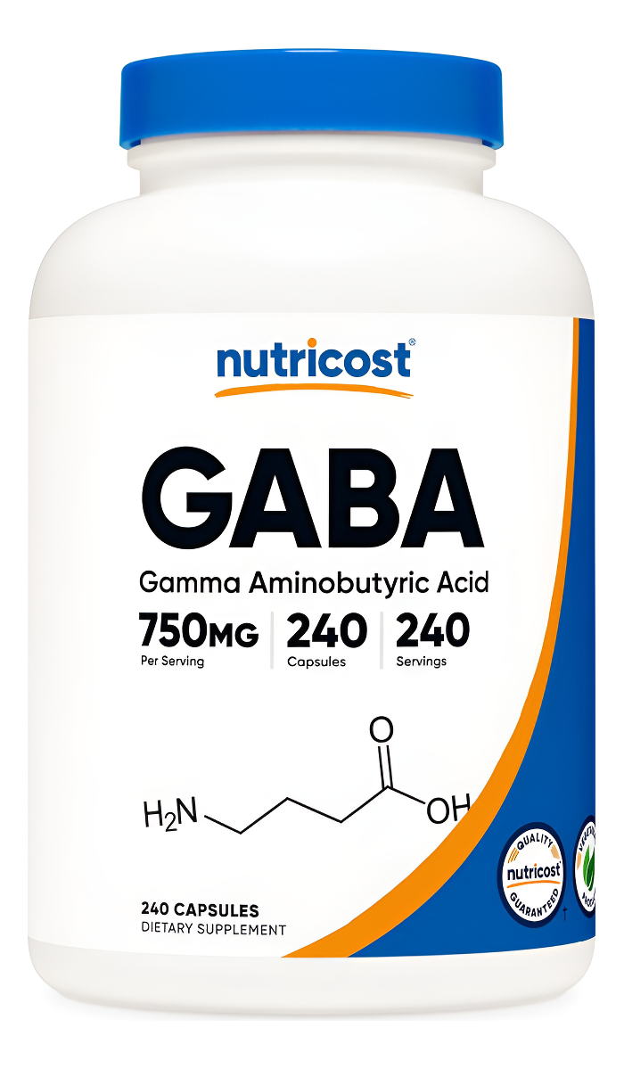Nutricost Gaba (ácido Gamma Aminobutírico) 750 Mg, 240 Cápsulas, 240 Porciones, Sin Omg, Sin Gluten