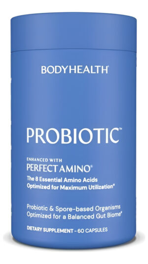 Bodyhealth Probiótico: Mejorado Con Amino Perfecto (60 Cápsulas), Probióticos De Resembrado De Alta Potencia Y Probióti