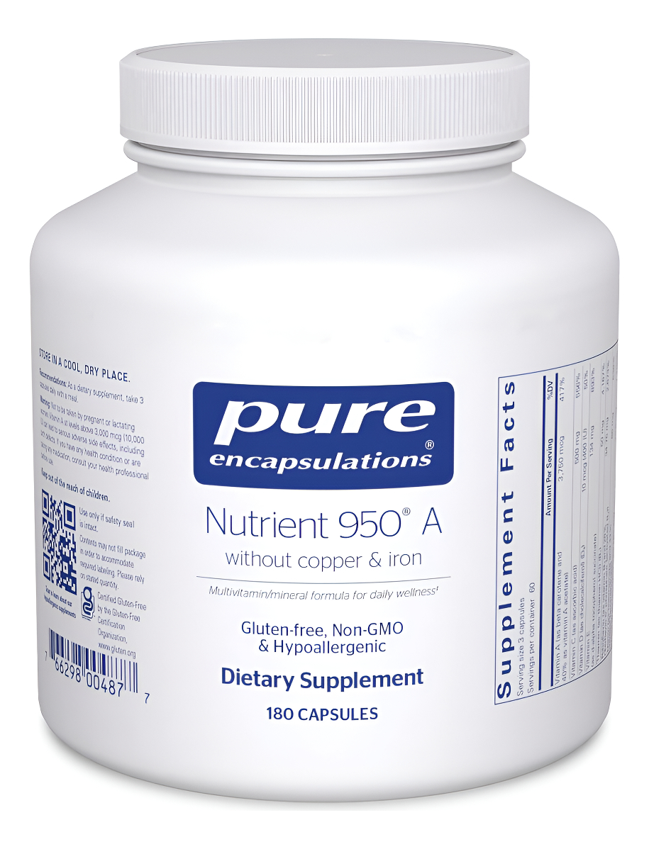 Pure Encapsulations Nutrient 950 A Sin Cobre Y Hierro | Fórmula Hipoalergénica Multivitamínica/mineral Para Una Salud Ó