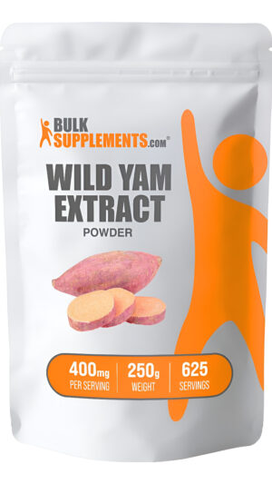 Bulksupplements Polvo De Extracto De Ñame Silvestre Suplemento De Hierbas Sin Gluten, 400 Mg Por Porción, 250 G (8.8 Oz)