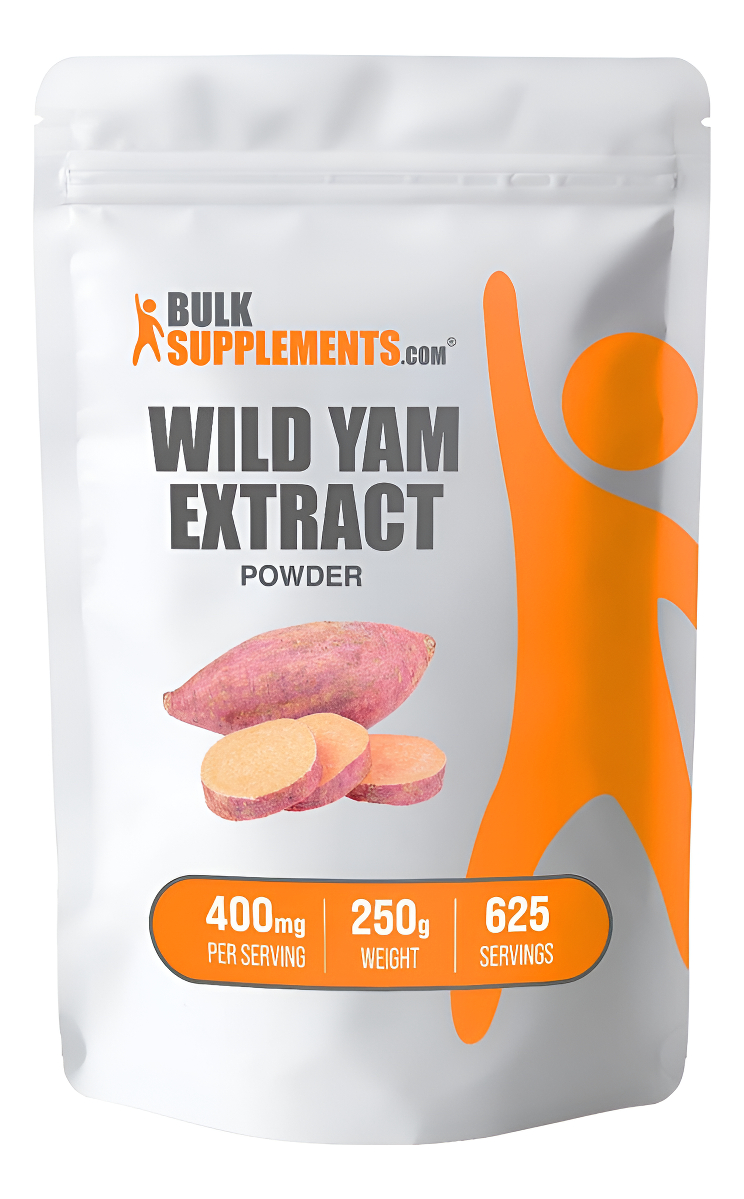 Bulksupplements Polvo De Extracto De Ñame Silvestre Suplemento De Hierbas Sin Gluten, 400 Mg Por Porción, 250 G (8.8 Oz)