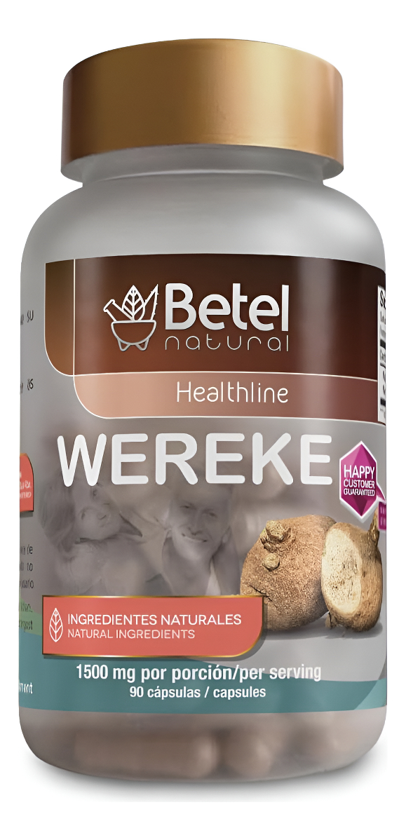 Betel Natural Premium Wereke 90 Cápsulas De Raíz Natural De México - 1500 Mg Por Porción