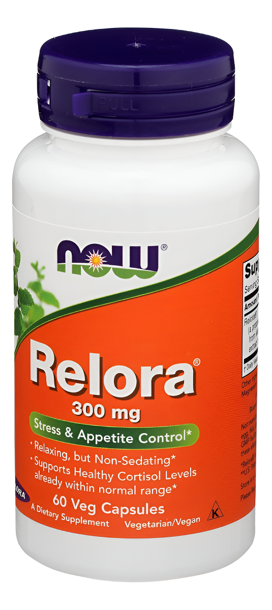 Now Foods Relora, Apoyo Para El Estrés Y Control Del Apetito, 300mg, 60 Cápsulas Veganas