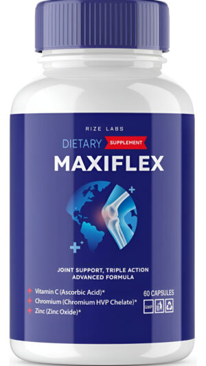 Maxiflex - Suplemento Totalmente Natural, Triple Acción, 60 Cápsulas Para El Apoyo De Las Articulaciones