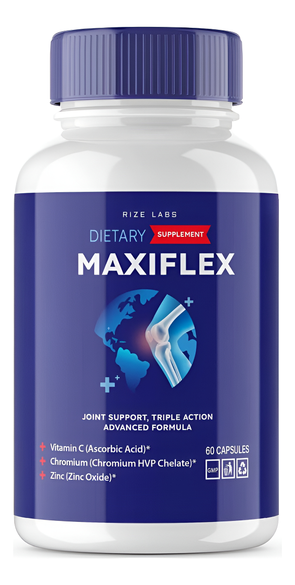 Maxiflex - Suplemento Totalmente Natural, Triple Acción, 60 Cápsulas Para El Apoyo De Las Articulaciones